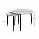 Τραπεζάκι σαλονιού σετ 2 τμχ Nola Megapap χρώμα λευκό Ø60x46εκ. | GP026-0112,1