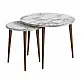 Τραπεζάκι σαλονιού σετ 2 τμχ Nola Megapap χρώμα λευκό εφέ μαρμάρου Ø60x46εκ. | GP026-0112,4