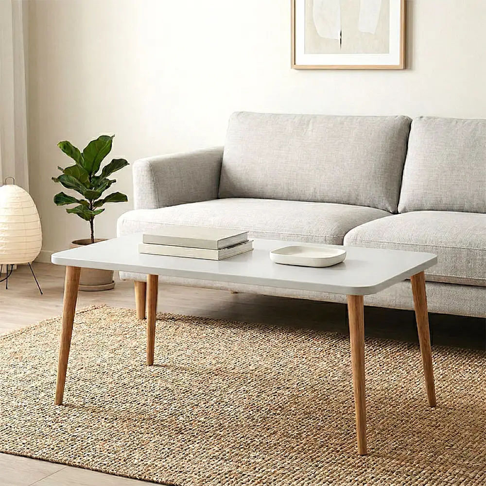 Τραπεζάκι σαλονιού Plane Megapap χρώμα λευκό 90x55x41εκ. | GP026-0113,1