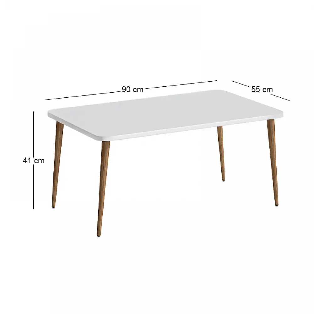 Τραπεζάκι σαλονιού Plane Megapap χρώμα λευκό 90x55x41εκ. | GP026-0113,1