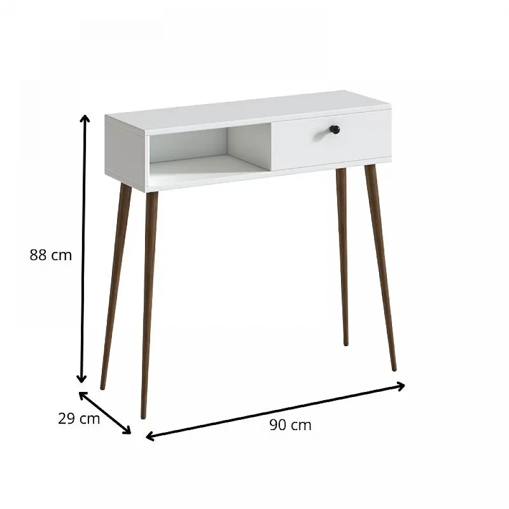 Κονσόλα Napoli Megapap χρώμα λευκό 90x29x88εκ. | GP026-0114,1