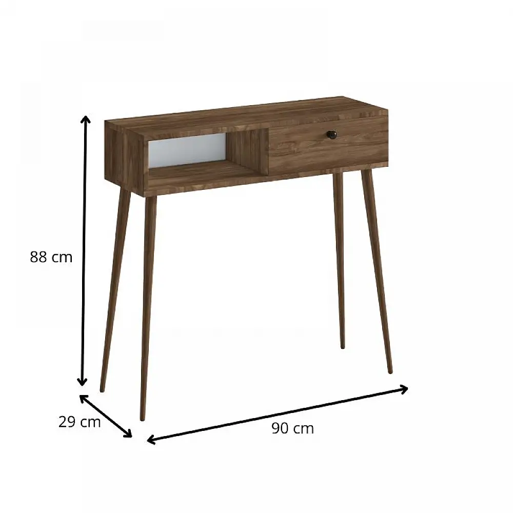 Κονσόλα Napoli Megapap χρώμα καρυδί 90x29x88εκ. | GP026-0114,3