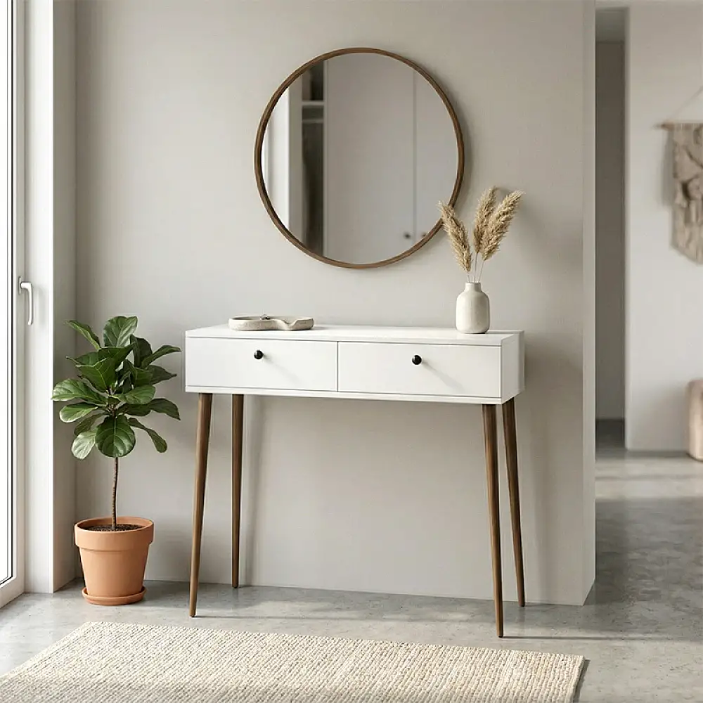 Κονσόλα Alis Megapap χρώμα λευκό 110x29x88εκ. | GP026-0115,1