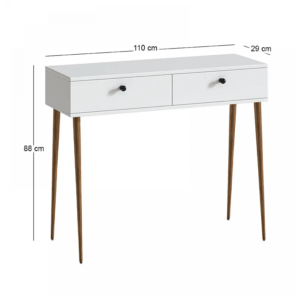 Κονσόλα Alis Megapap χρώμα λευκό 110x29x88εκ. | GP026-0115,1