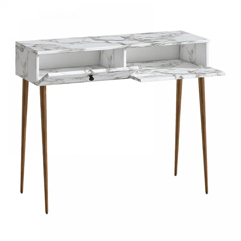Κονσόλα Alis Megapap χρώμα λευκό εφέ μαρμάρου 110x29x88εκ. | GP026-0115,4