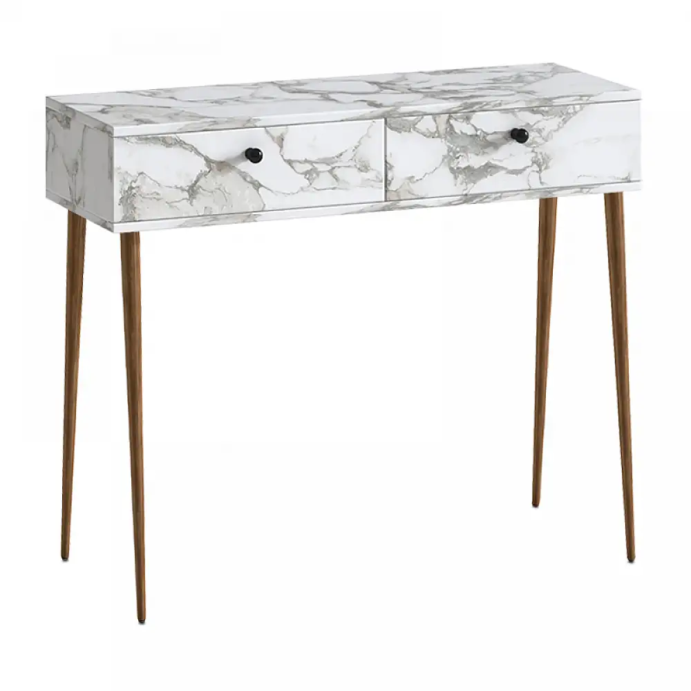 Κονσόλα Alis Megapap χρώμα λευκό εφέ μαρμάρου 110x29x88εκ. | GP026-0115,4