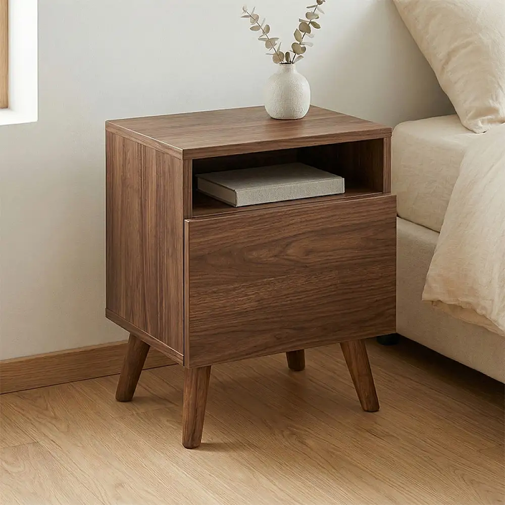 Κομοδίνο Sole Megapap χρώμα καρυδί 40x30x47,6εκ. | GP026-0117,3