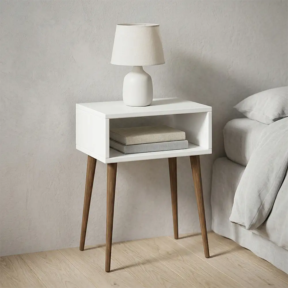 Κομοδίνο Gola Megapap χρώμα λευκό 45x30x58εκ. | GP026-0118,1