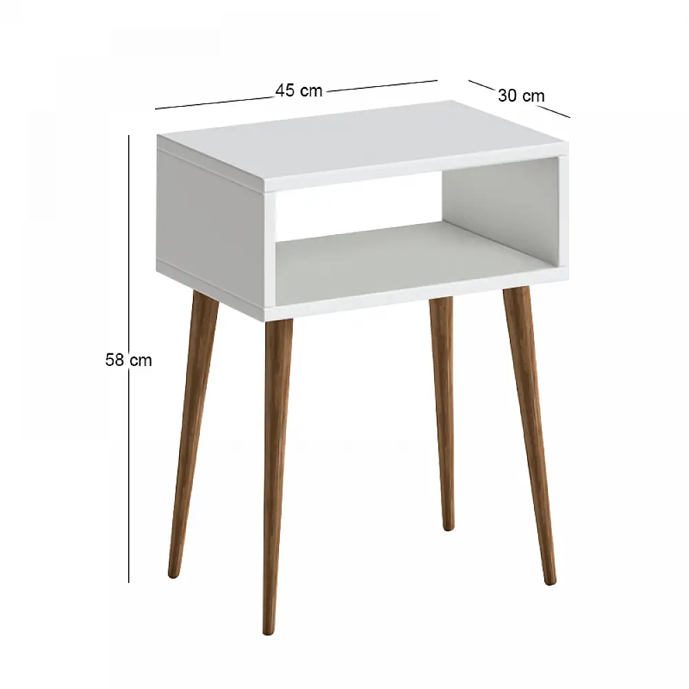 Κομοδίνο Gola Megapap χρώμα λευκό 45x30x58εκ. | GP026-0118,1