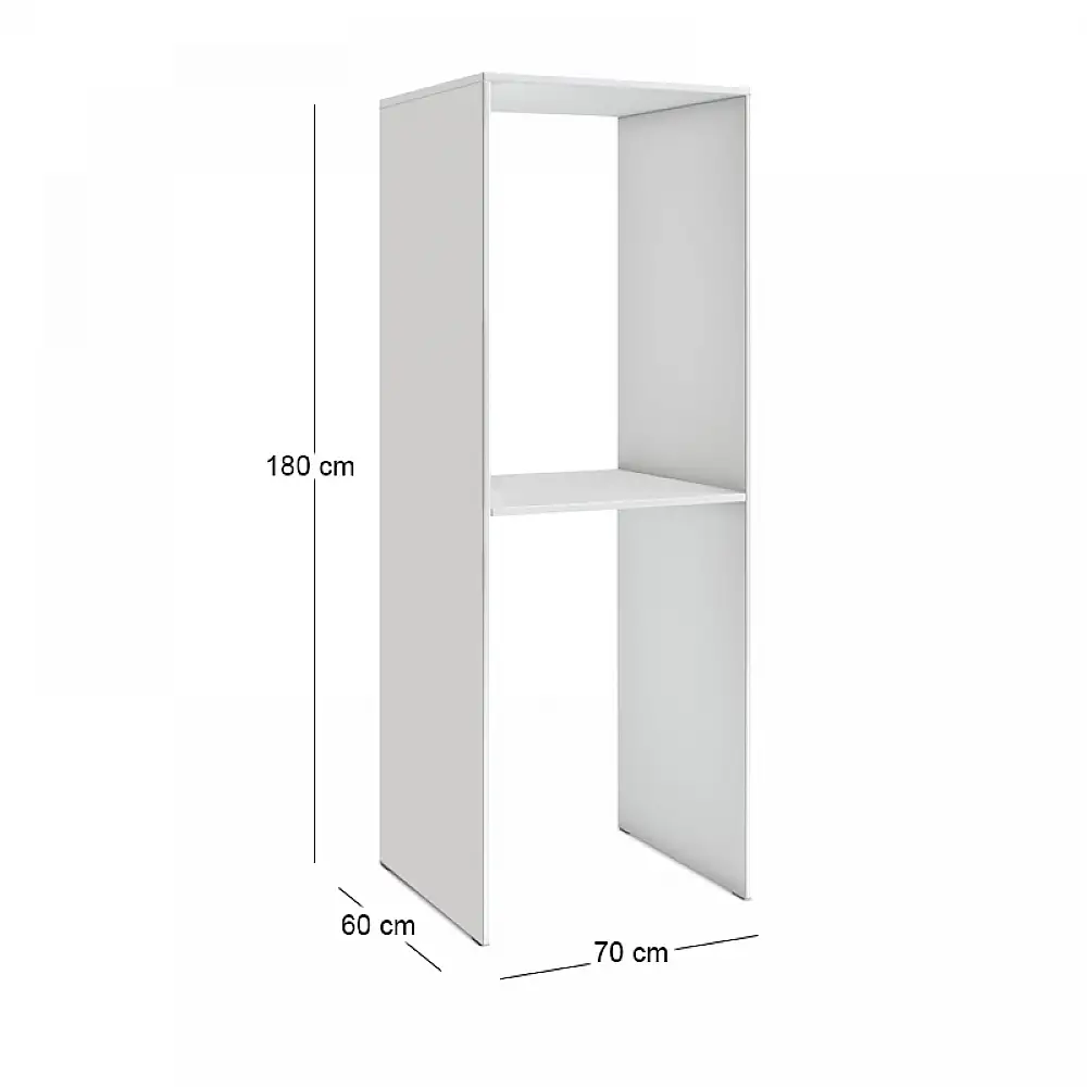 Έπιπλο πλυντηρίου - στεγνωτηρίου Evgenia Megapap χρώμα λευκό 70x60x180εκ. | GP026-0120,1