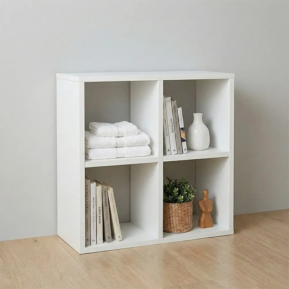 Βιβλιοθήκη Cube Megapap χρώμα λευκό 60x20x60εκ. | GP026-0139,1