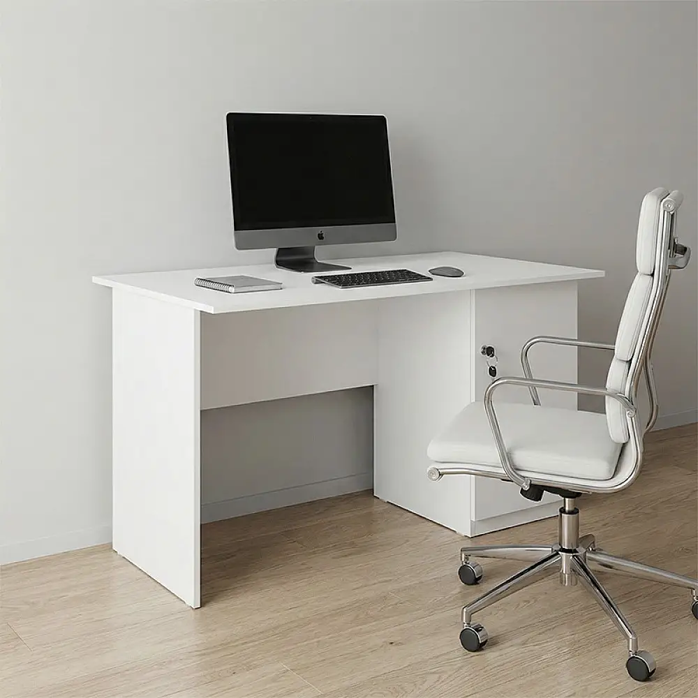 Γραφείο εργασίας με κλειδαριά Moto Megapap χρώμα λευκό 110x60x75εκ. | GP026-0141,1