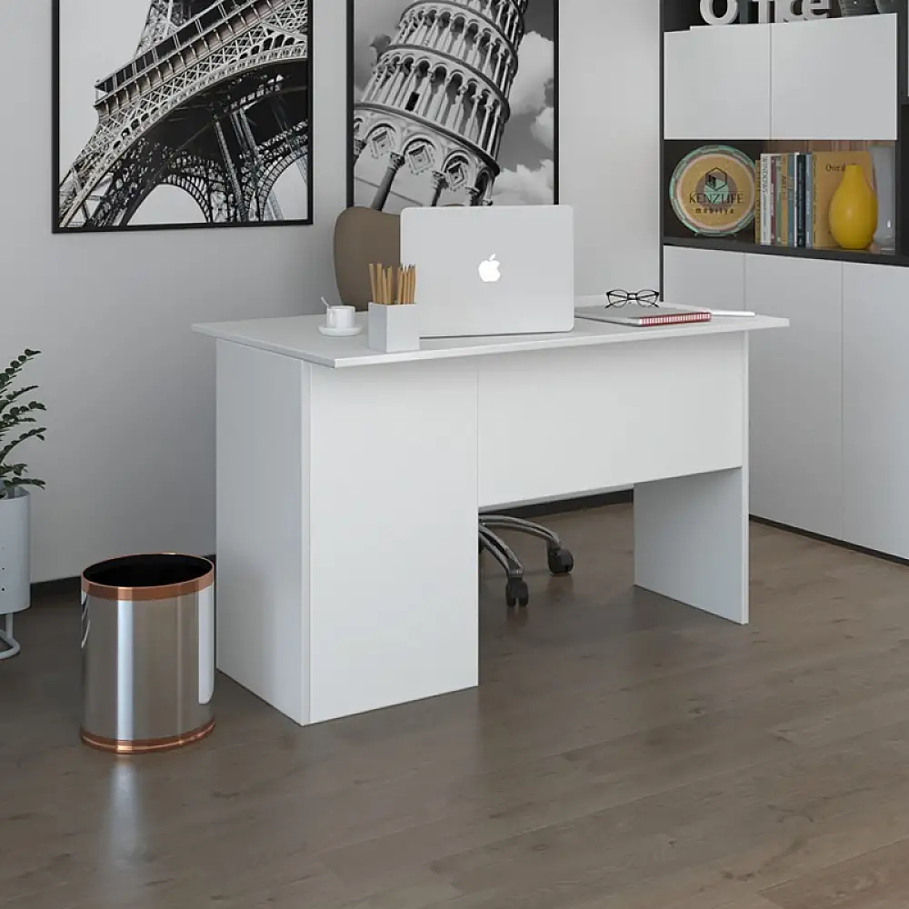 Γραφείο εργασίας με κλειδαριά Moto Megapap χρώμα λευκό 110x60x75εκ. | GP026-0141,1