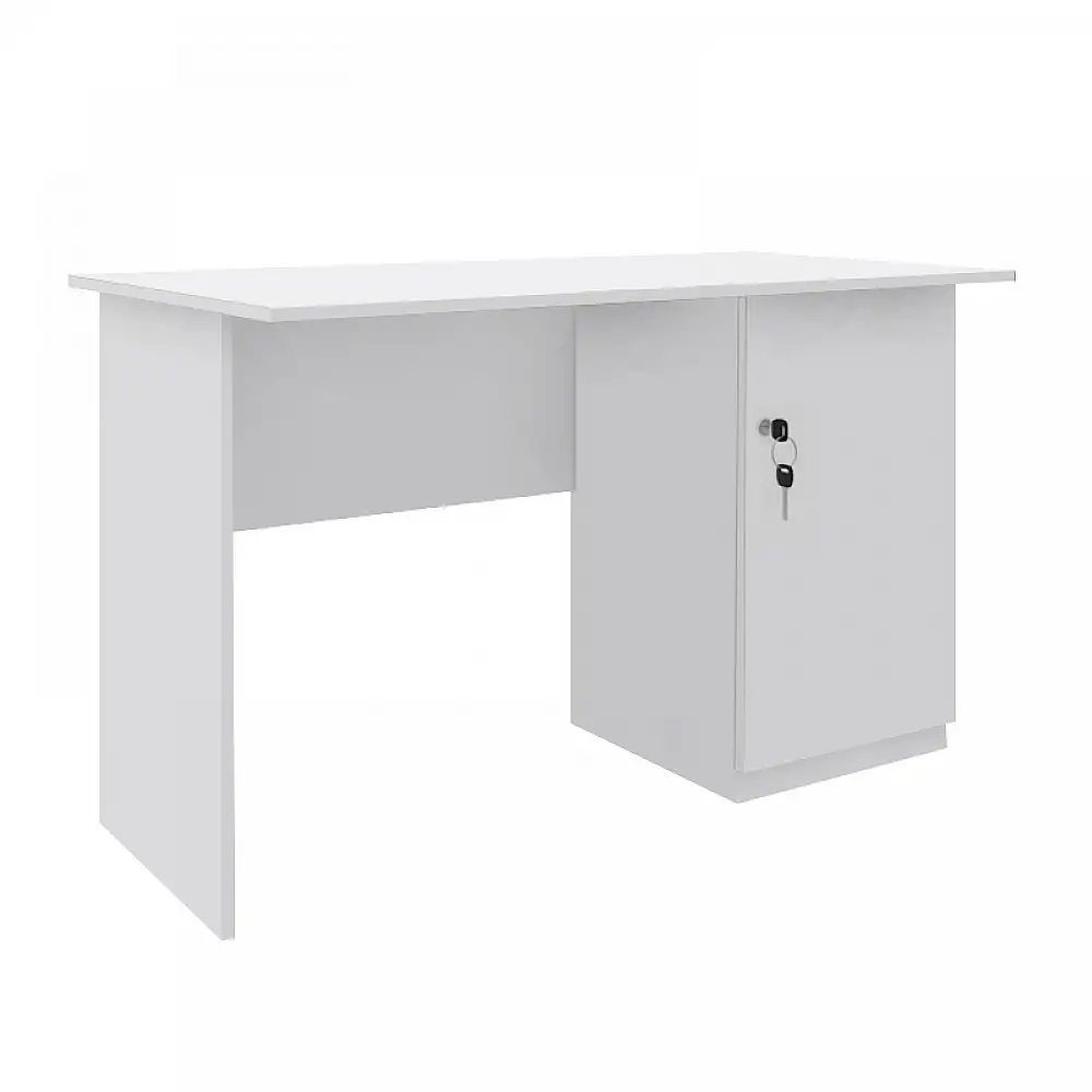 Γραφείο εργασίας με κλειδαριά Moto Megapap χρώμα λευκό 110x60x75εκ. | GP026-0141,1