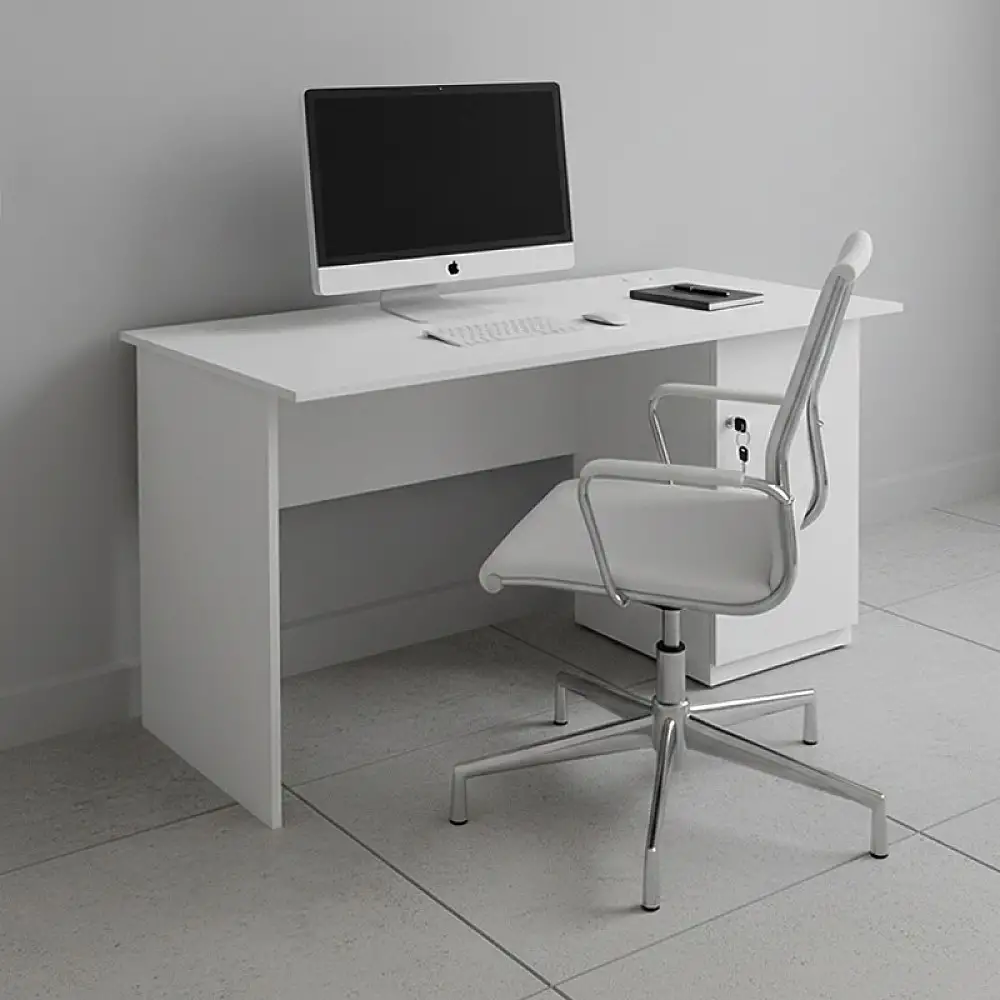 Γραφείο εργασίας με κλειδαριά Moto Megapap χρώμα λευκό 140x60x75εκ. | GP026-0142,1