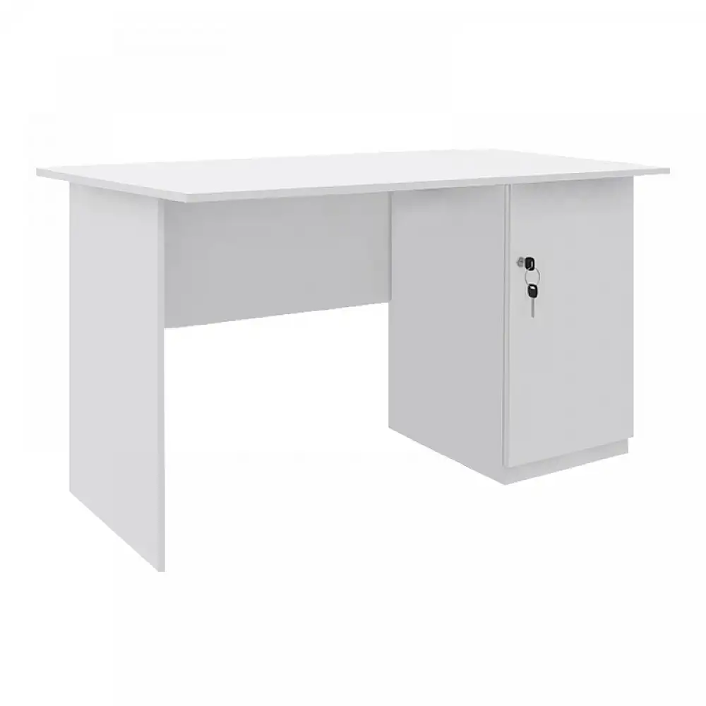 Γραφείο εργασίας με κλειδαριά Moto Megapap χρώμα λευκό 120x80x75εκ. | GP026-0143,1