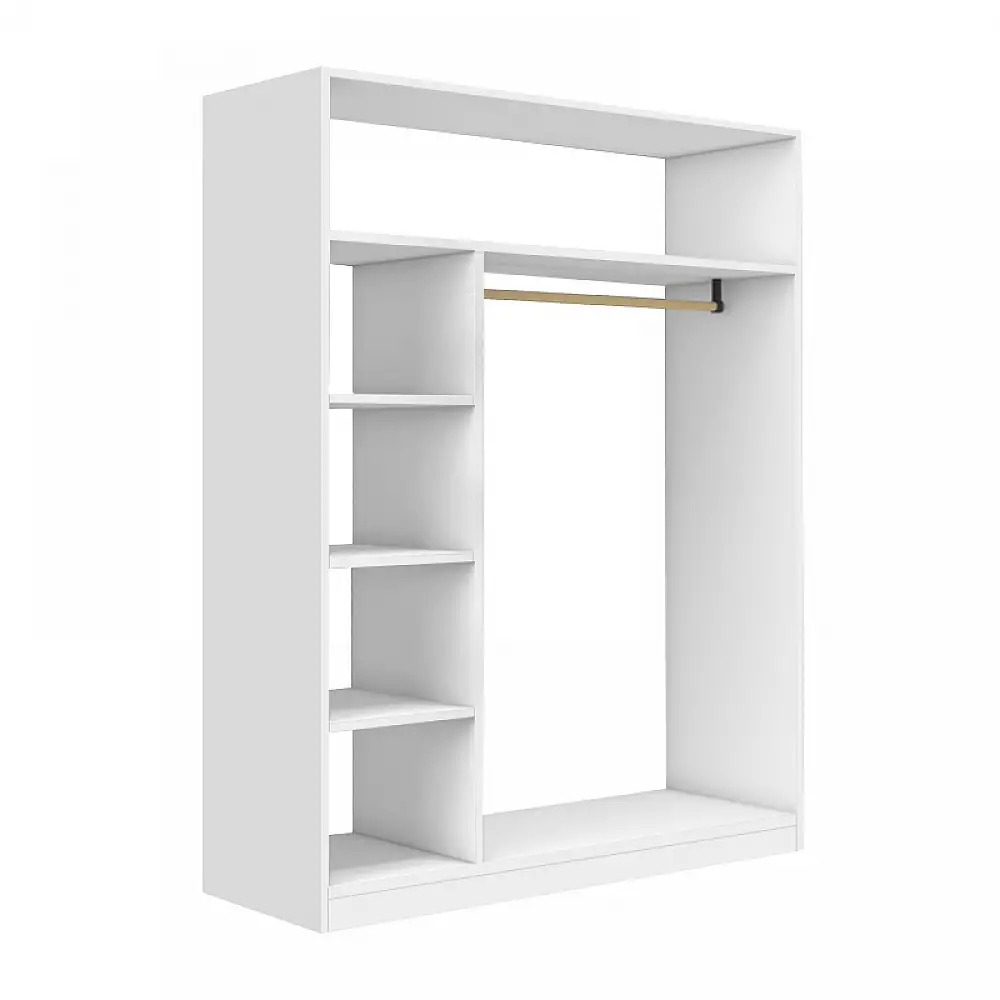 Ντουλάπα ρούχων ανοιχτή - Έπιπλο εισόδου Sandra Megapap χρώμα λευκό 120x40x150εκ. | GP026-0145,1