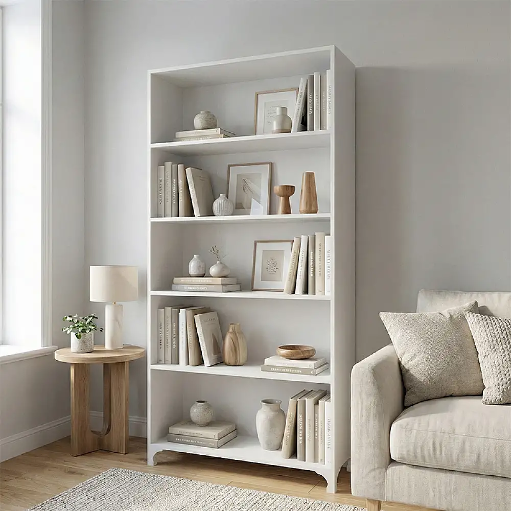 Βιβλιοθήκη Kafka Megapap χρώμα λευκό 70x30x188εκ. | GP026-0146,1