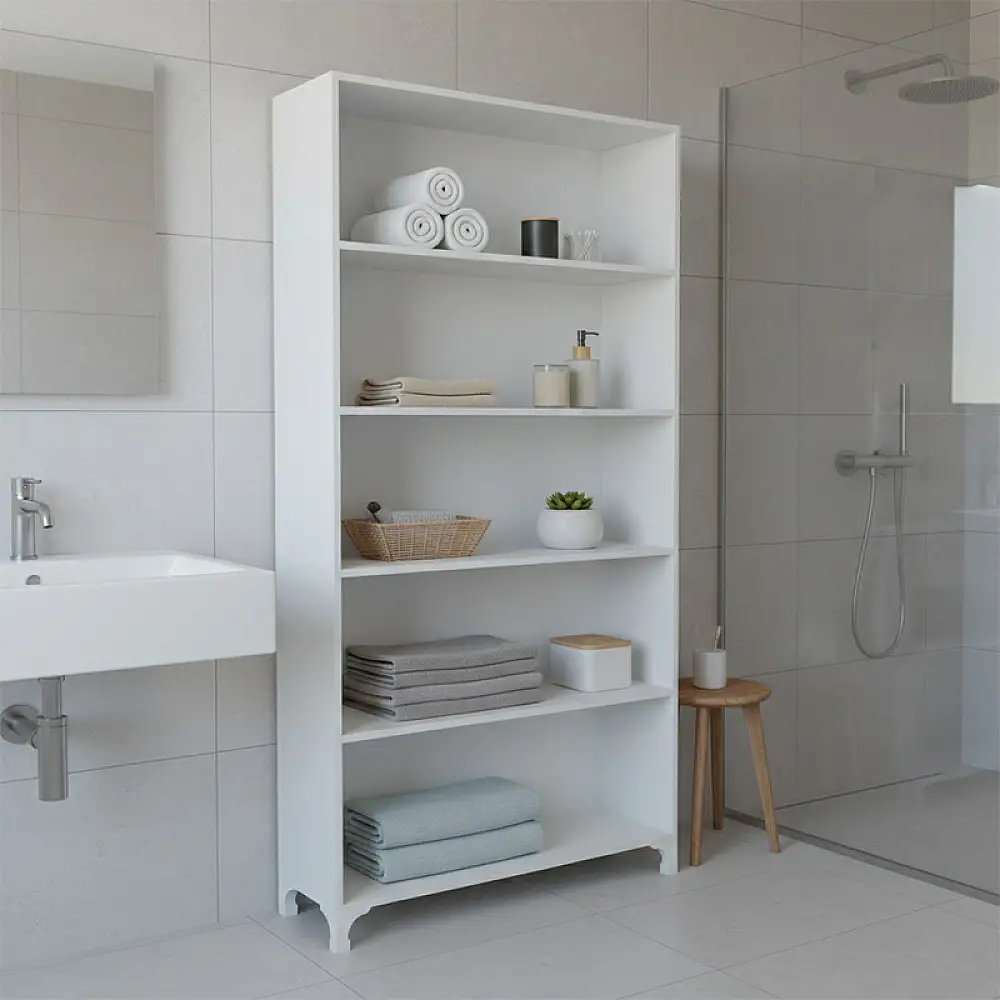 Βιβλιοθήκη Kafka Megapap χρώμα λευκό 70x30x188εκ. | GP026-0146,1