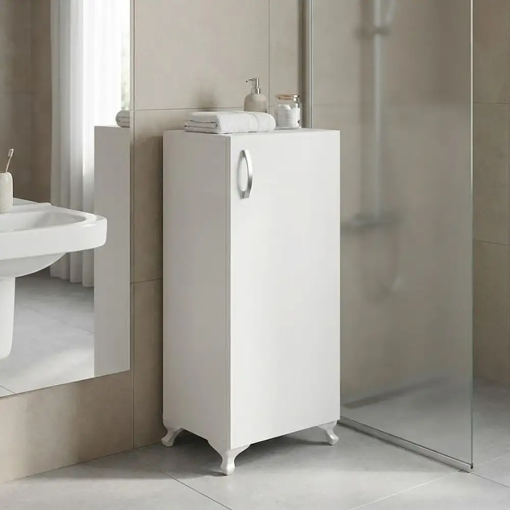 Ντουλάπι κουζίνας - μπάνιου Mine Megapap χρώμα λευκό 30x32x88εκ. | GP026-0147,1