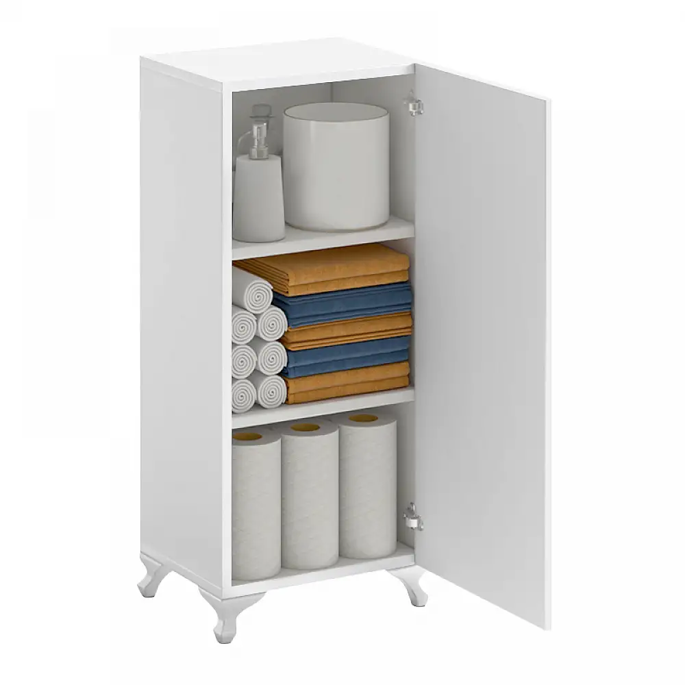 Ντουλάπι κουζίνας - μπάνιου Mine Megapap χρώμα λευκό 30x32x88εκ. | GP026-0147,1