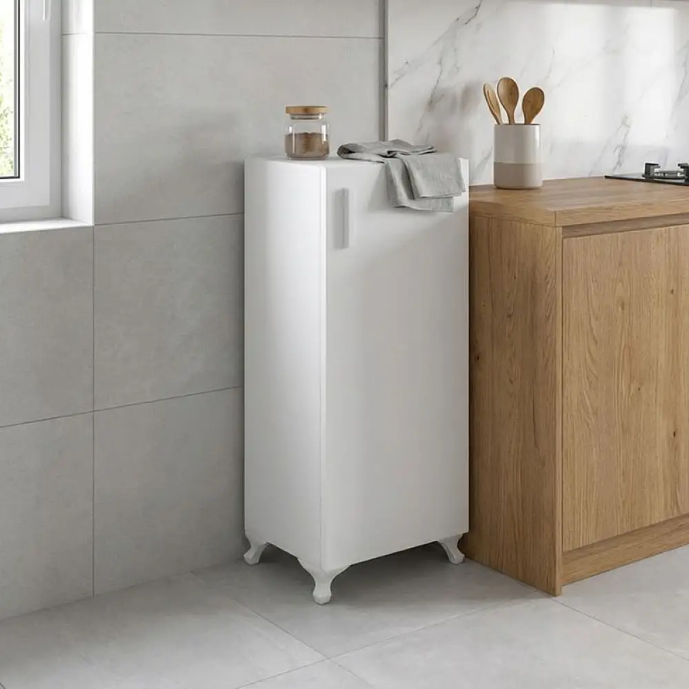 Ντουλάπι κουζίνας - μπάνιου Mine Megapap χρώμα λευκό 30x32x88εκ. | GP026-0147,1