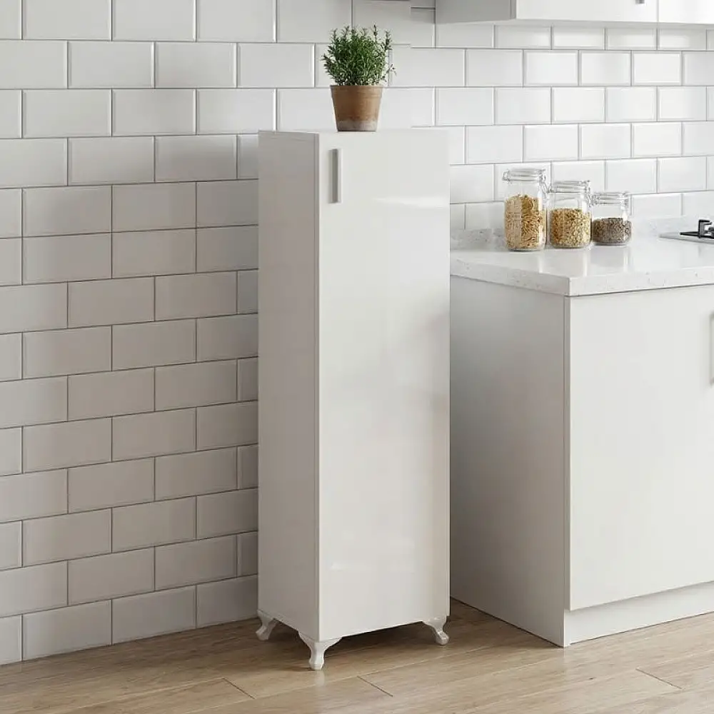 Ντουλάπι κουζίνας - μπάνιου Mine Megapap χρώμα λευκό 30x32x128εκ. | GP026-0148,1