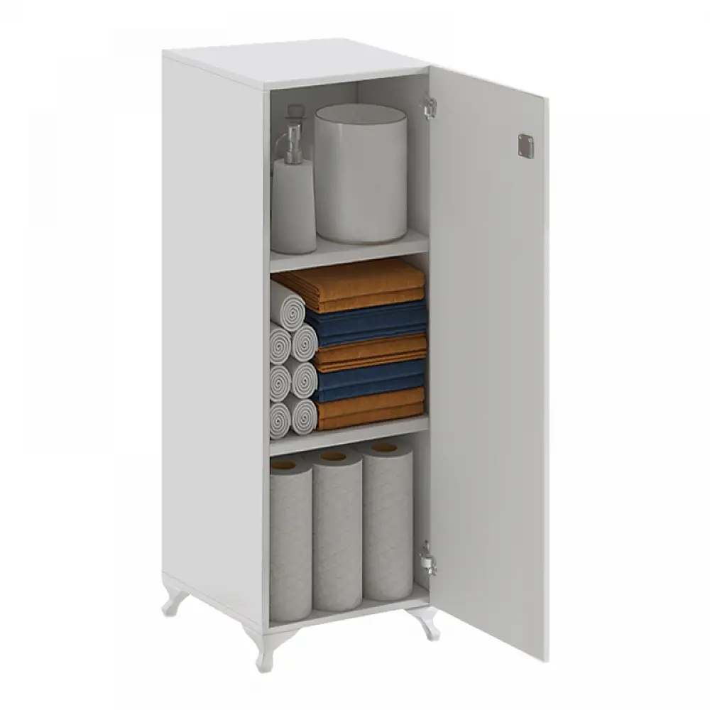 Ντουλάπι με κλειδαριά Zehra Megapap χρώμα λευκό 30x32x108εκ. | GP026-0153,1