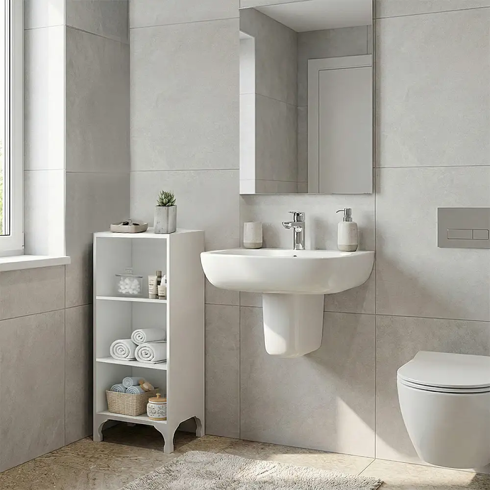 Βιβλιοθήκη - Ραφιέρα Clare Megapap χρώμα λευκό 30x20x88εκ. | GP026-0156,1