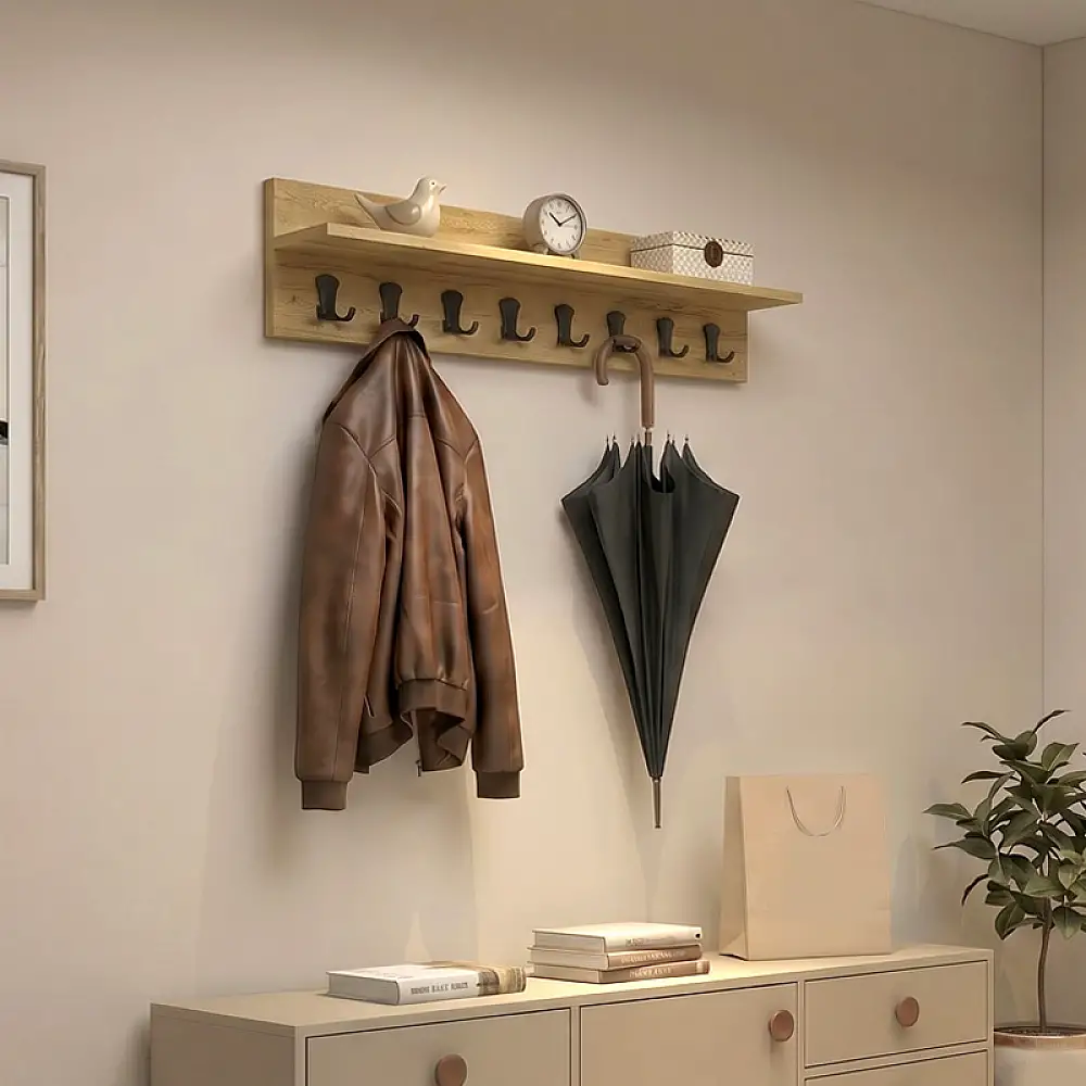 Κρεμάστρα τοίχου Vettini Megapap χρώμα sapphire oak 100x12x20εκ. | GP026-0161,2