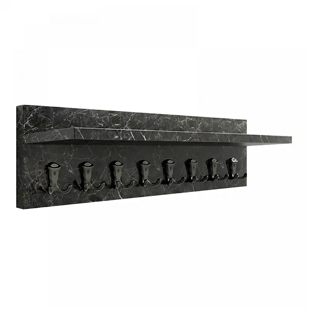 Κρεμάστρα τοίχου Vettini Megapap χρώμα μαύρο εφέ μαρμάρου 100x12x20εκ. | GP026-0161,4