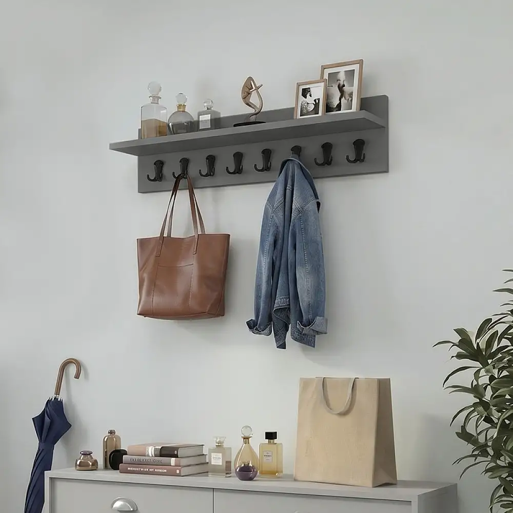 Κρεμάστρα τοίχου Vettini Megapap χρώμα ανθρακί 100x12x20εκ. | GP026-0161,5