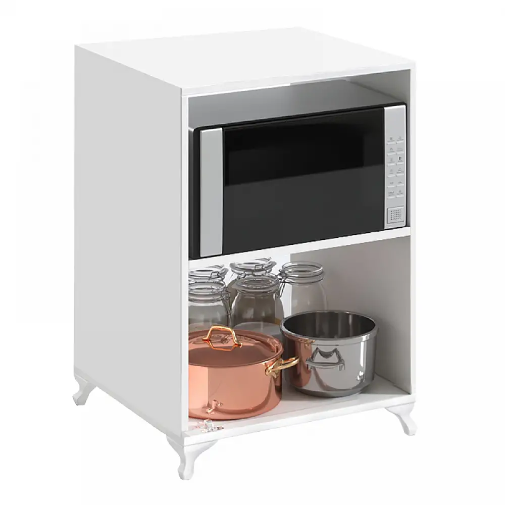 Έπιπλο κουζίνας για φουρνάκι Nadine Megapap χρώμα λευκό 60x56x85εκ. | GP026-0166,1