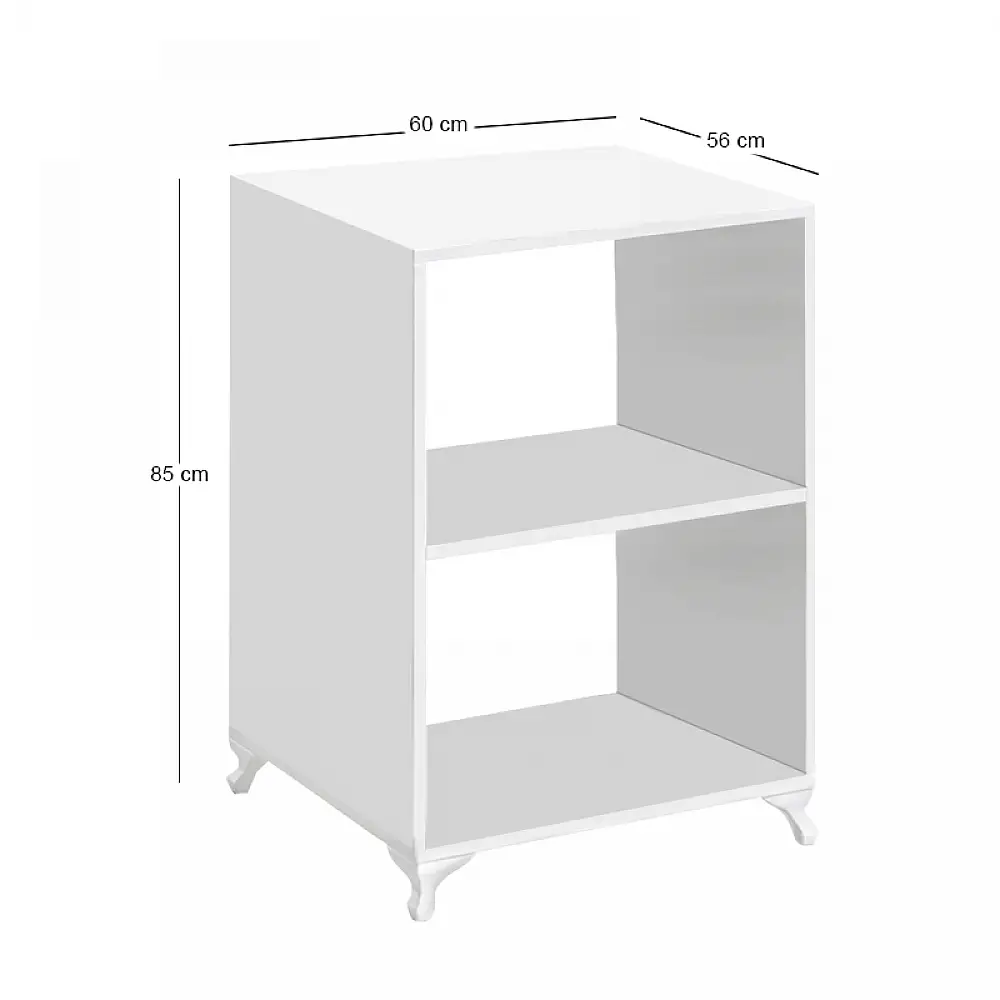 Έπιπλο κουζίνας για φουρνάκι Nadine Megapap χρώμα λευκό 60x56x85εκ. | GP026-0166,1