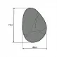 Καθρέφτης τοίχου Leon Megapap χρώμα γκρι 73x49x2,2εκ. - GP028-0009
