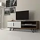 Έπιπλο τηλεόρασης Foot Megapap χρώμα καρυδί - λευκό 160x35x49εκ. | GP028-0033,1