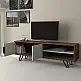 Έπιπλο τηλεόρασης Foot Megapap χρώμα καρυδί - λευκό 160x35x49εκ. | GP028-0033,1
