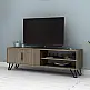 Έπιπλο τηλεόρασης Foot Megapap χρώμα καρυδί 160x35x49εκ. | GP028-0033,4