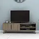 Έπιπλο τηλεόρασης Foot Megapap χρώμα καρυδί 160x35x49εκ. | GP028-0033,4