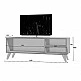 Έπιπλο τηλεόρασης Space Megapap χρώμα λευκό 120x35x42εκ. Έπιπλο τηλεόρασης Space Megapap χρώμα λευκό 120x35x42εκ.