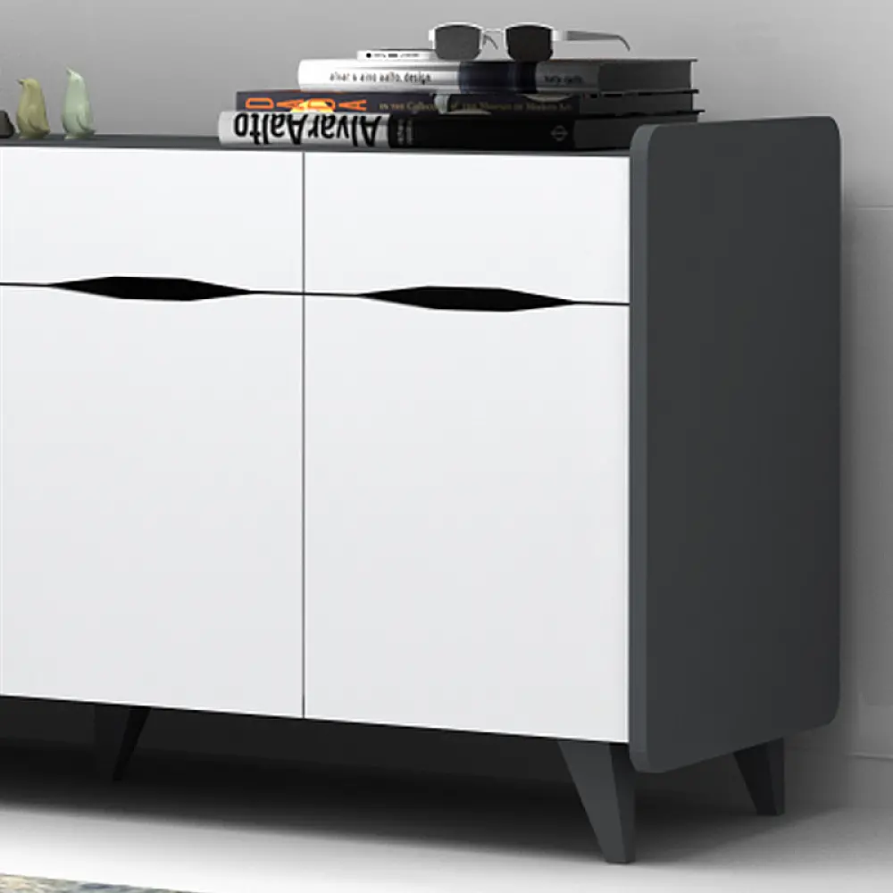 Μπουφές Sila Megapap χρώμα λευκό - γκρι 140x45x72εκ. Μπουφές Sila Megapap χρώμα λευκό - γκρι 140x45x72εκ.