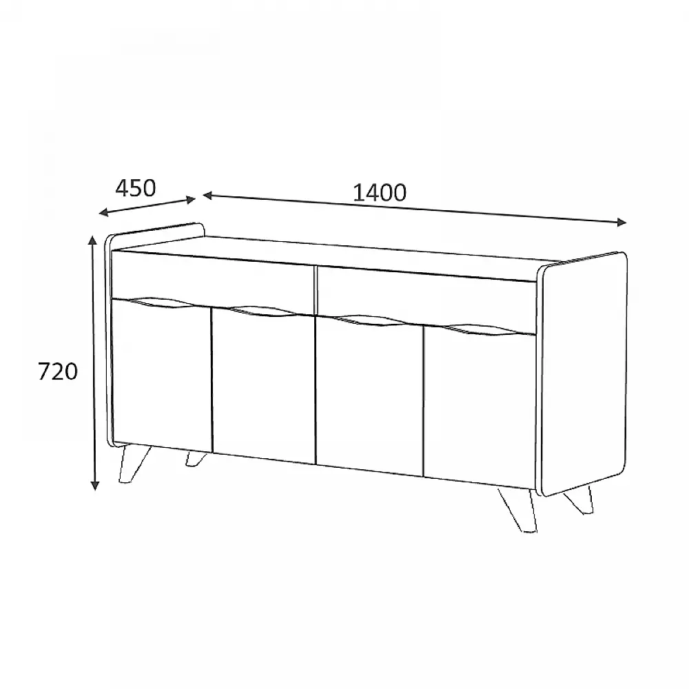 Μπουφές Sila Megapap χρώμα λευκό - γκρι 140x45x72εκ. Μπουφές Sila Megapap χρώμα λευκό - γκρι 140x45x72εκ.