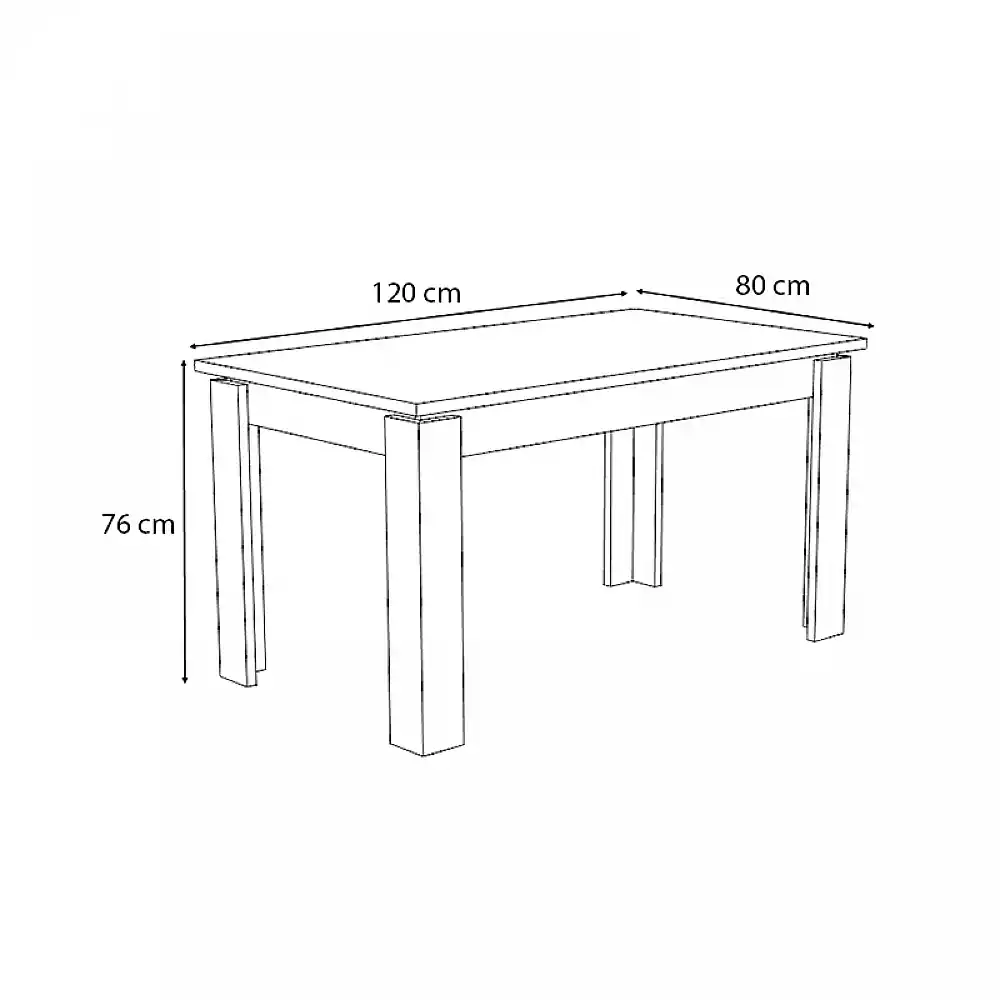 Τραπέζι Denzel Megapap χρώμα γκρι σκυροδέματος 120x80x76εκ. | GP028-0068,1