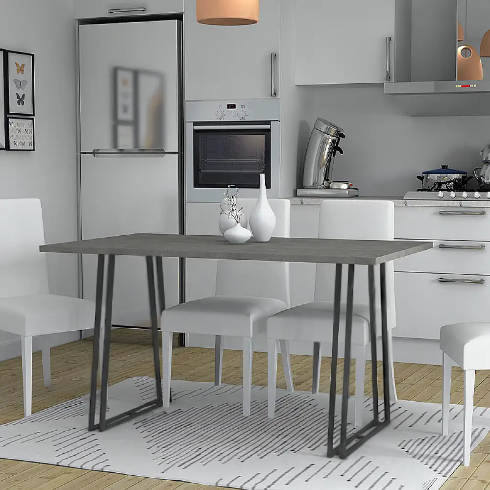 Τραπέζι Gable Megapap χρώμα γκρι σκυροδέματος 140x80x76εκ. | GP028-0069,2