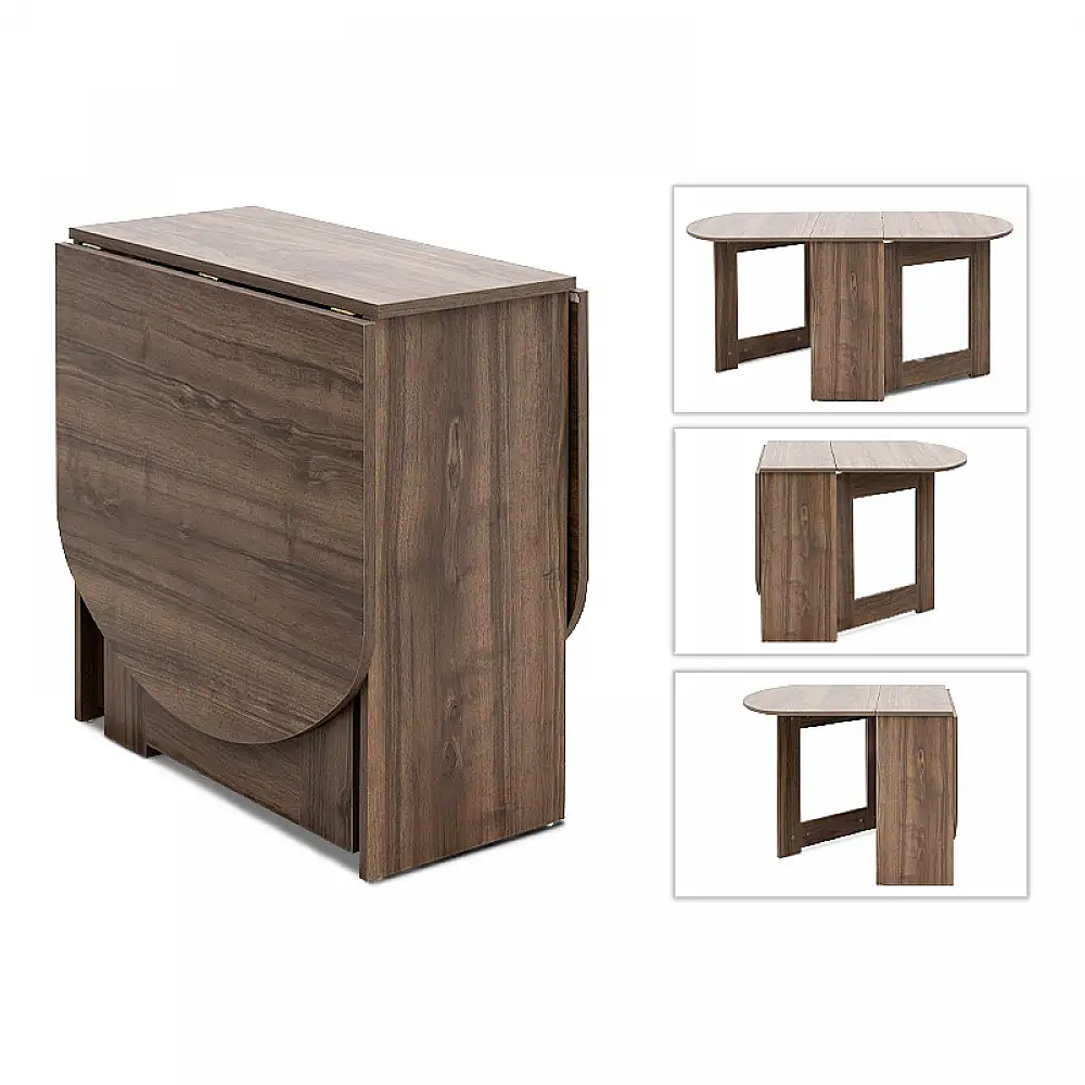 Τραπέζι Winslet Megapap επεκτεινόμενο χρώμα καρυδί 34(63+63)x80x76εκ. | GP028-0071,2