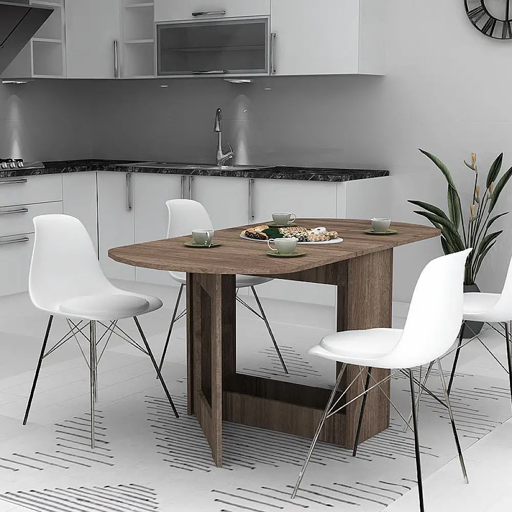 Τραπέζι Winslet Megapap επεκτεινόμενο χρώμα καρυδί 34(63+63)x80x76εκ. | GP028-0071,2