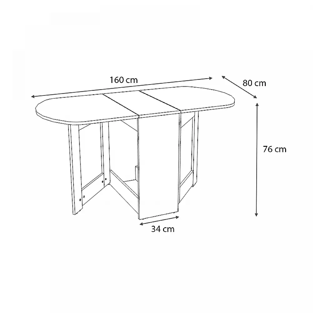 Τραπέζι Winslet Megapap επεκτεινόμενο χρώμα καρυδί 34(63+63)x80x76εκ. | GP028-0071,2