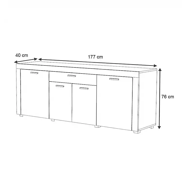Μπουφές Joseph Megapap χρώμα λευκό 177x40x76εκ. | GP028-0081,4