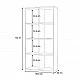 Βιβλιοθήκη Anser Megapap χρώμα λευκό 69,8x29x142εκ. Βιβλιοθήκη Anser Megapap χρώμα λευκό 69,8x29x142εκ.