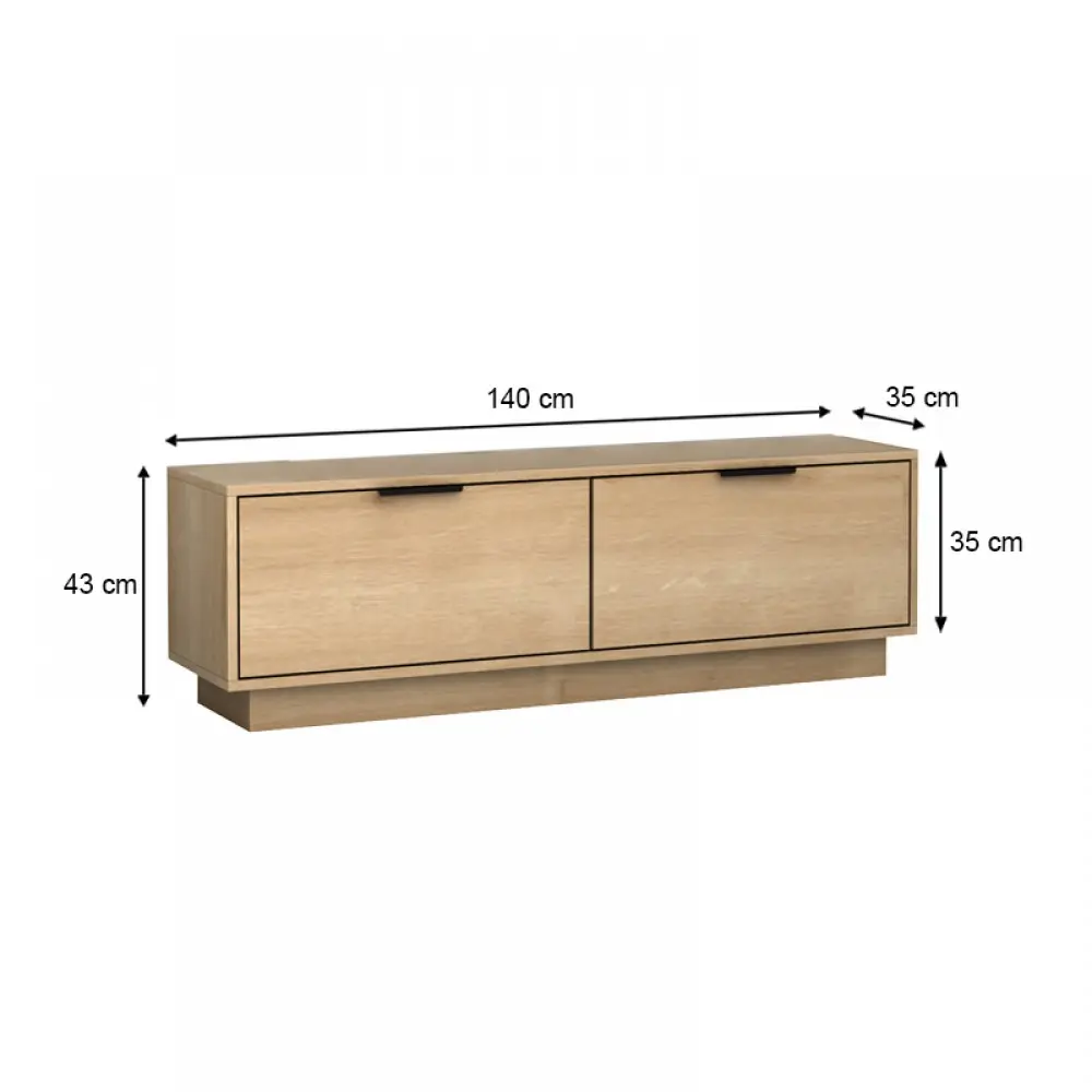 Έπιπλο τηλεόρασης Lisa Megapap χρώμα φυσικό οξιάς 140x35x43cm. Έπιπλο τηλεόρασης Lisa Megapap χρώμα φυσικό οξιάς 140x35x43cm.